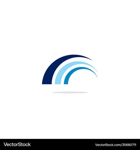 Curve abstract logo Royalty Free Vector Image - VectorStock