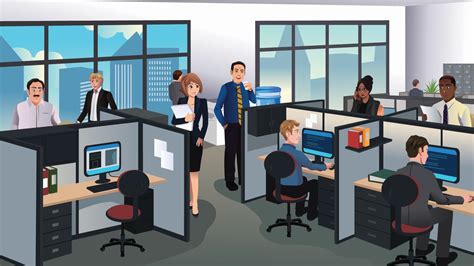 How To Make Sure You Have A Happy Workplace | Office cartoon, Vector ...