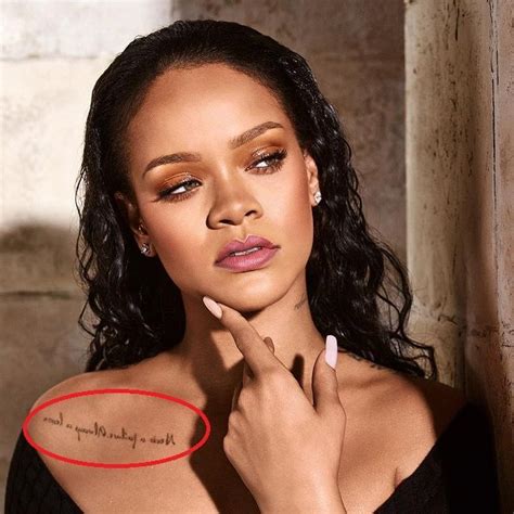 Rihanna’s 22 Tattoos & Their Meanings – Body Art Guru | Celebrity ...