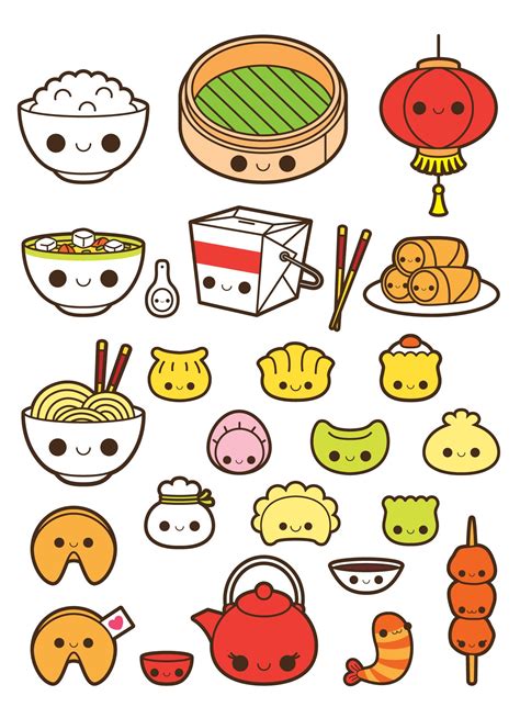 Kawaii Chinese Food Clipart, Kawaii Food Clipart, Fortune Cookie ...