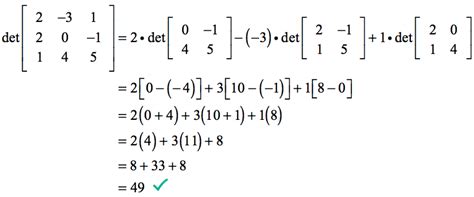 The Formula of the Determinant of 3×3 Matrix | ChiliMath