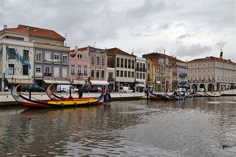 Picture Portugal Aveiro Canal Boats Cities Building