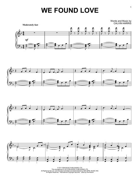 We Found Love Guitar Chords | Best Guitar Sheet Music