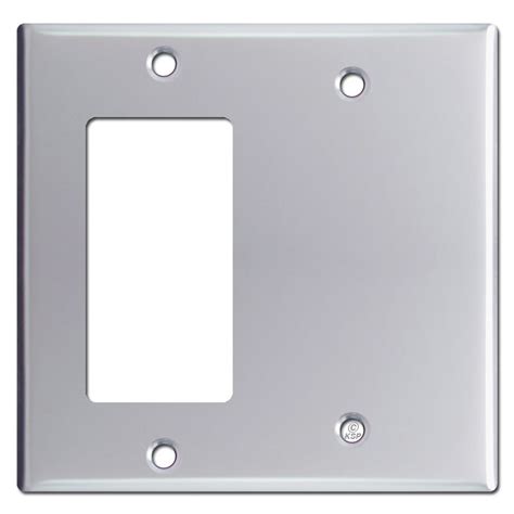 Decora GFI & Blank 2-Gang Switch Plate Covers - Polished Chrome