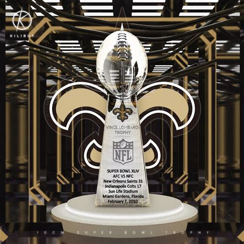 New Orleans Saints Super Bowl Trophy Team Logo