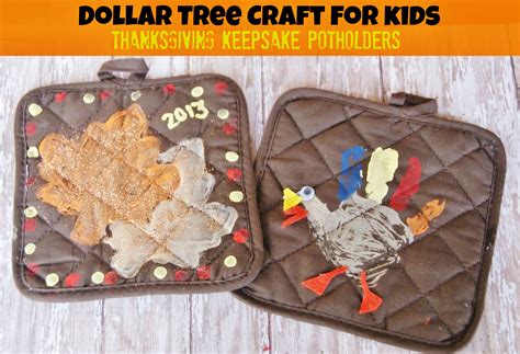 Dollar Tree Thanksgiving Keepsake Potholder Craft for Kids - Surviving ...