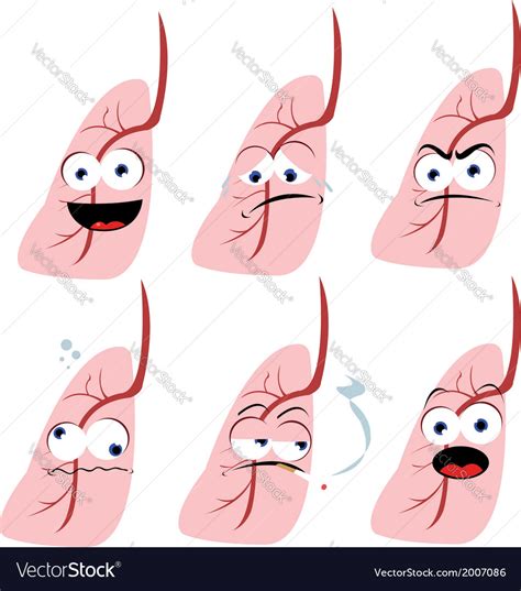 Funny lung Royalty Free Vector Image - VectorStock