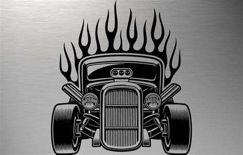 Hot Rod Svg Vintage Car Svg Muscle Car Silhouette Retro Car Etsy Canada ...