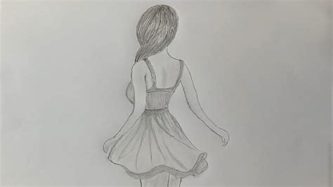 Easy Girl Drawing Beautiful Image - Drawing Skill