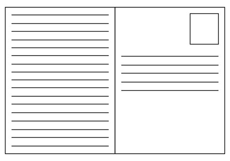 Blank Postcard Template Printable