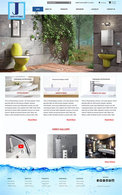 Sanitary Ware Website Template :: Behance