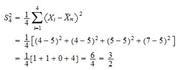 Sample variance