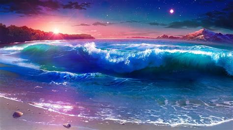 42+ Anime Night Ocean Wallpaper | Ellery Deforest