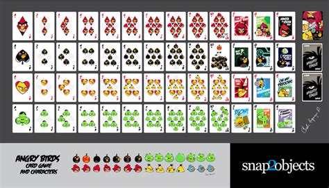 Angry Birds Vector Playing Card Deck and Vector Characters Clipart for ...