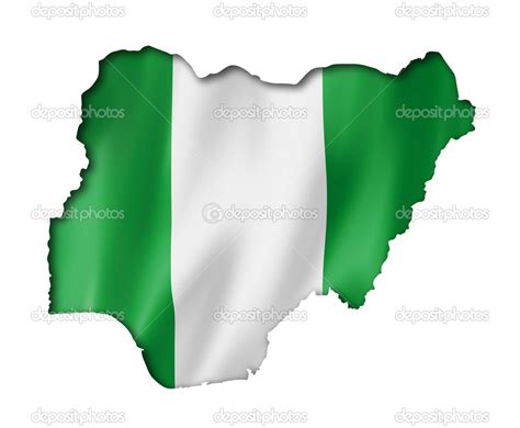 Nigerian flag map — Stock Photo © daboost #47283955