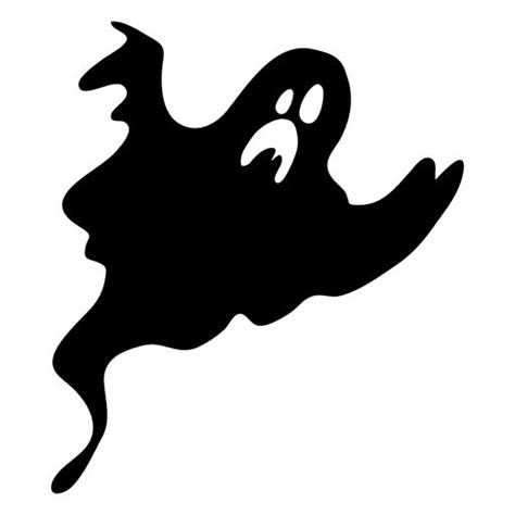 a black and white silhouette of a ghost flying through the air with its ...