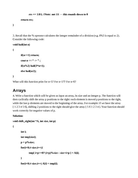 SOLUTION: C practice exercises with solutions beginners - Studypool