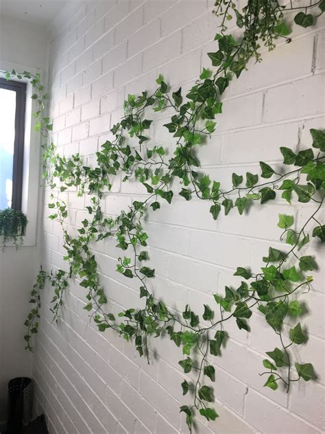 Ivy wall on bricks. Indoor ivy wall. Greenwall. | Wall climbing plants ...