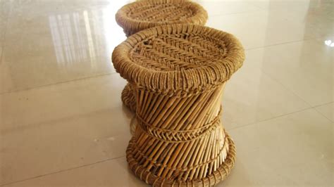 Handmade Bamboo Furniture by Raju: Handmade Sitting Stool - Mura or Modha