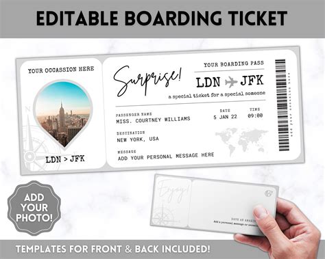 Stationery Paper & Party Supplies Airline ticket Boarding pass template ...