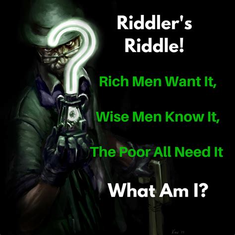 The Riddler's Riddle: Rich Men Want It... - Bounding Into Comics