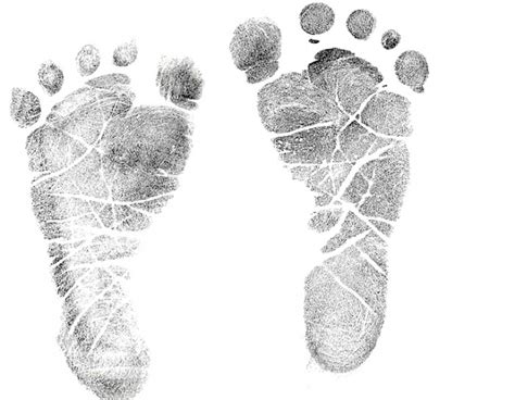 baby footprints print clipart - Clipground