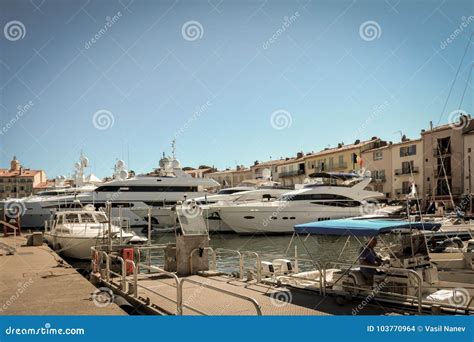 Yachts on the Port of Saint-Tropez Editorial Stock Image - Image of ...