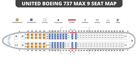 Boeing 737 MAX 9 Seat Map With Airline Configuration