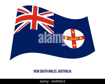 new south wales flag on map of australia with administrative divisions ...