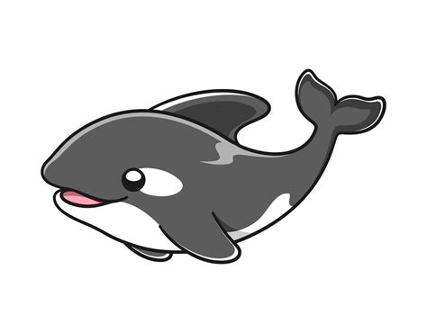 Cute Orca whale vector illustration. Killer whale cartoon clipart ...