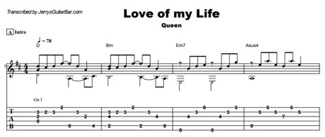 Queen - Love of my Life Guitar Lesson, Tab & Chords - Jerry's Guitar Bar