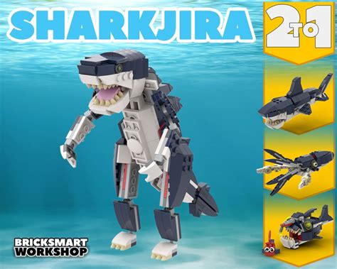 LEGO MOC Sharkjira (Hungry Shark World) 31088 2 to 1 by ...