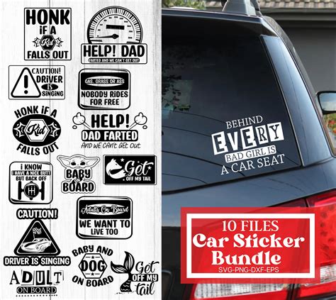 Funny Car Stickers SVG Bundle Hand Lettered Car Quotes Svg - Etsy Australia