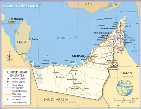 Political Map of United Arab Emirates - Nations Online Project