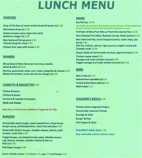 Menu at Refectory pub & bar, Hampton, 92 High St