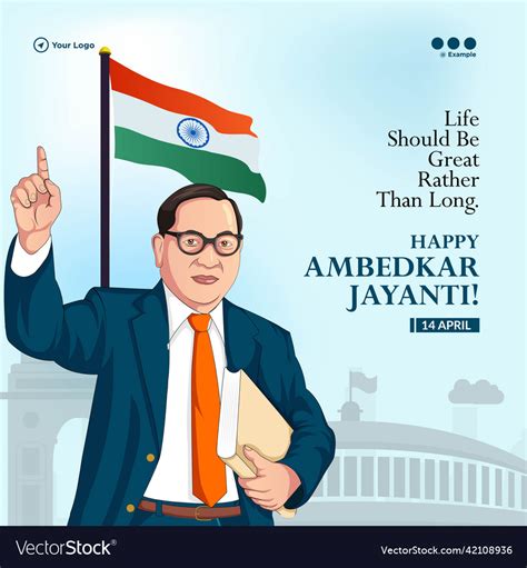 Banner design of happy ambedkar jayanti Royalty Free Vector