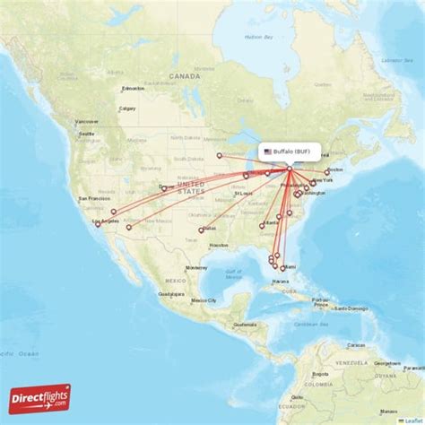 Direct flights from Buffalo - 31 destinations - BUF, USA ...