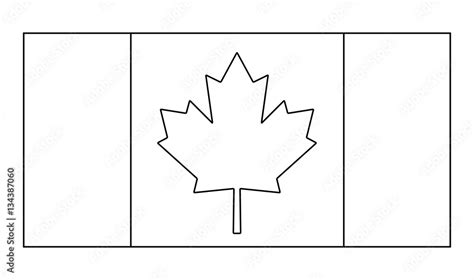 Canada flag outline vector symbol icon design. Stock Vector | Adobe Stock