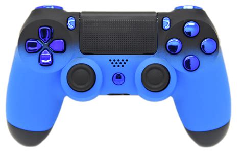 Blue & Black Fade "Soft Touch" Modded PS4 Rapid Fire Controller, Works ...