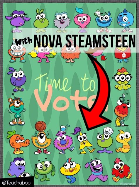 Gonoodle Time to Vote Posters with Nova SteamSteen (New Champ) - Teachaboo