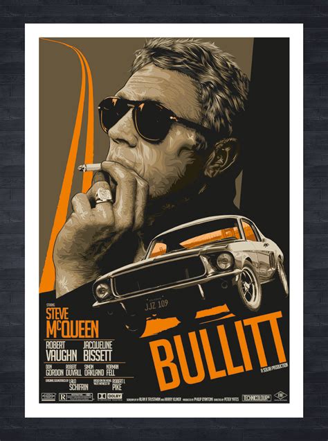 Bullitt Movie/Film poster featuring Steve Mcqueen. on Behance