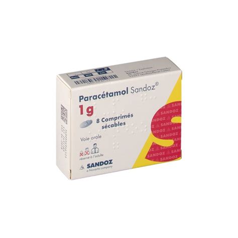 PARACETAMOL 1G 8 DRY TABLETS SANDOZ