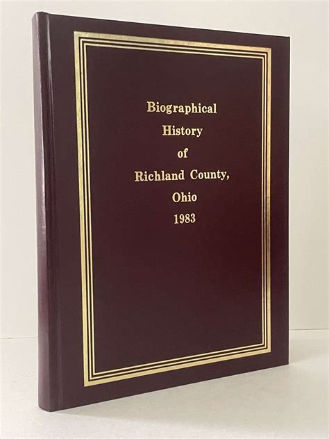 Biographical History Richland County Ohio 1983 HC | eBay