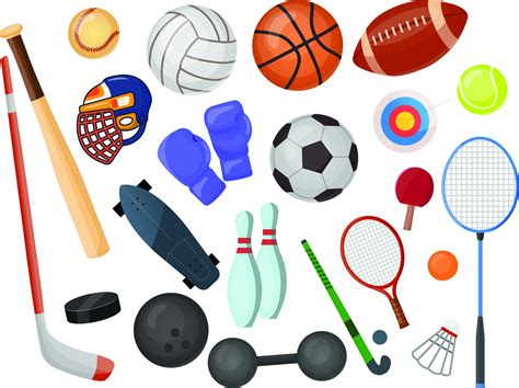 Digital Sports Clipart Sport Equipment Graphics Sports - Etsy Hong Kong