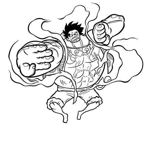 Learn How to Draw Luffy in Gear 4 Bounceman Form