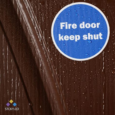 12 Pack Fire Door Safety Signs – Fire Door Keep Shut Stickers Adherent ...