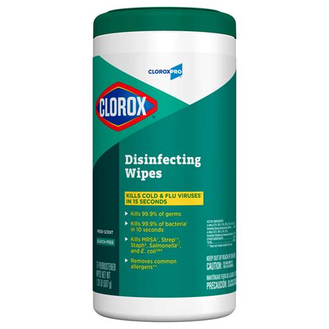 Clorox Commercial Disinfecting Wipes, Fresh Scent, 75/Can