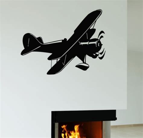 Wall Sticker Airplane Aviation Flying Sky Decor for Room Vinyl Decal ...