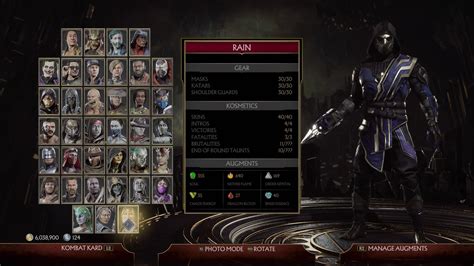 Rain gear and skins 100% komplete : r/MortalKombat