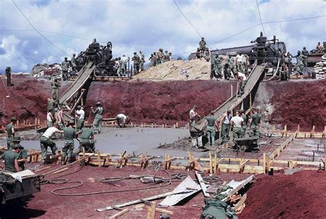 Pleiku, Psy Ops concrete pour..gettin' the Base ready..circa 1968 ...